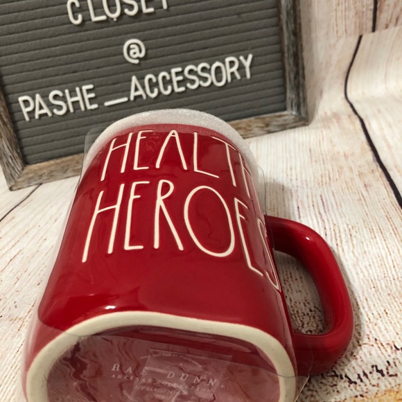 RAE DUNN HEALTH HEROS Mug w/ Heart Topper NWT - Picture 5 of 5
